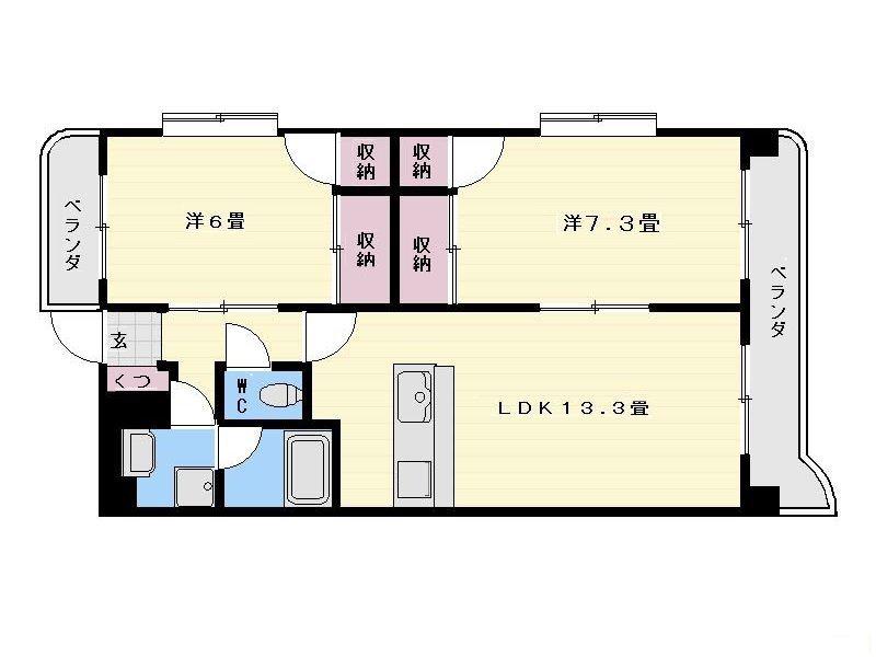 YSBLD.XIX(2LDK/5階)の間取り写真