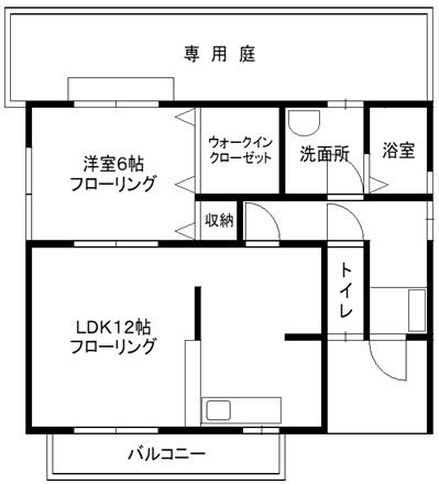 HOUSE恵(1LDK/1階)の間取り写真