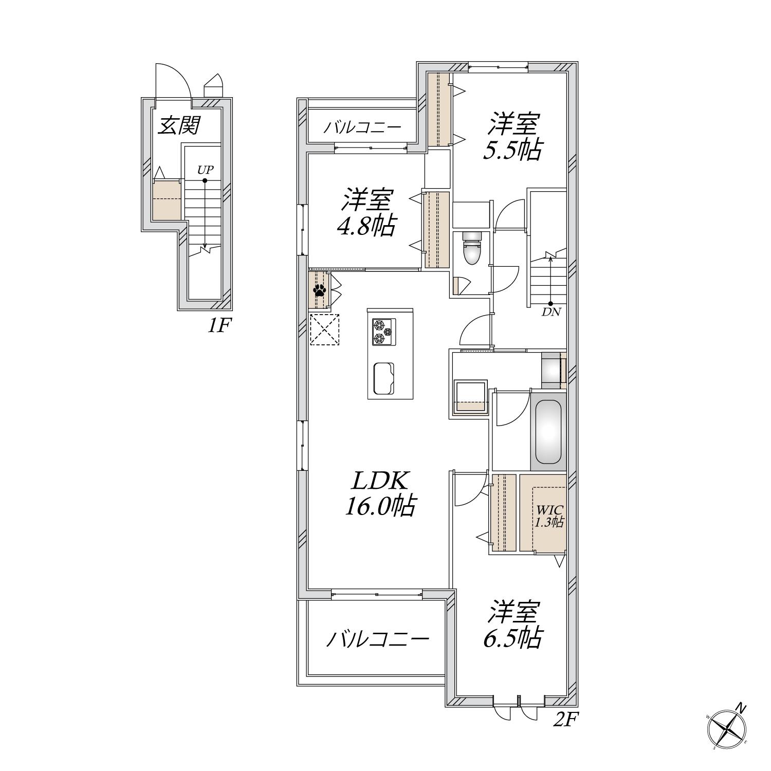 MAISON HAGIWARA(3LDK/2階)の間取り写真