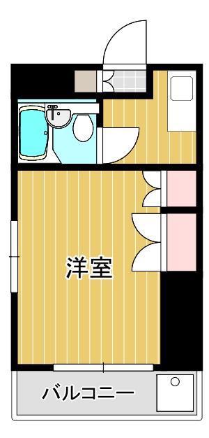 SALT中津留(1K/3階)の間取り写真