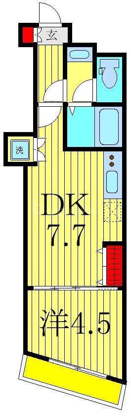 BRILLIANT・T(1DK/3階)の間取り写真