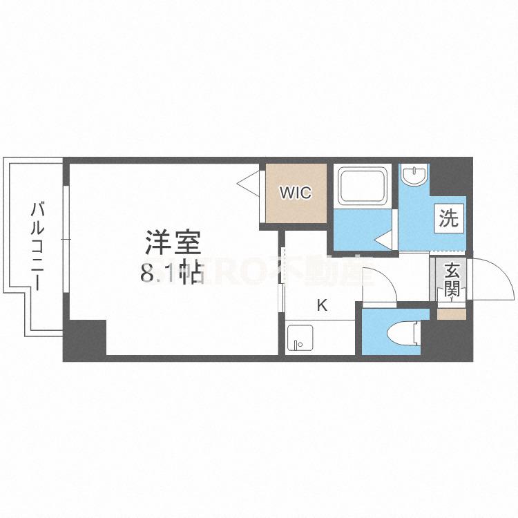 マルセイ玉川マンション(1K/3階)の間取り写真