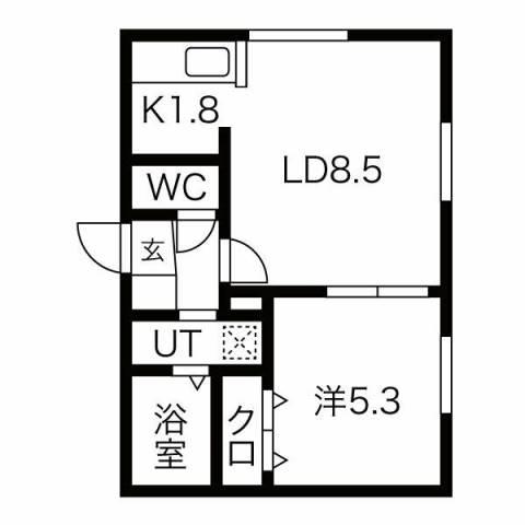 AJELM(1LDK/4階)の間取り写真