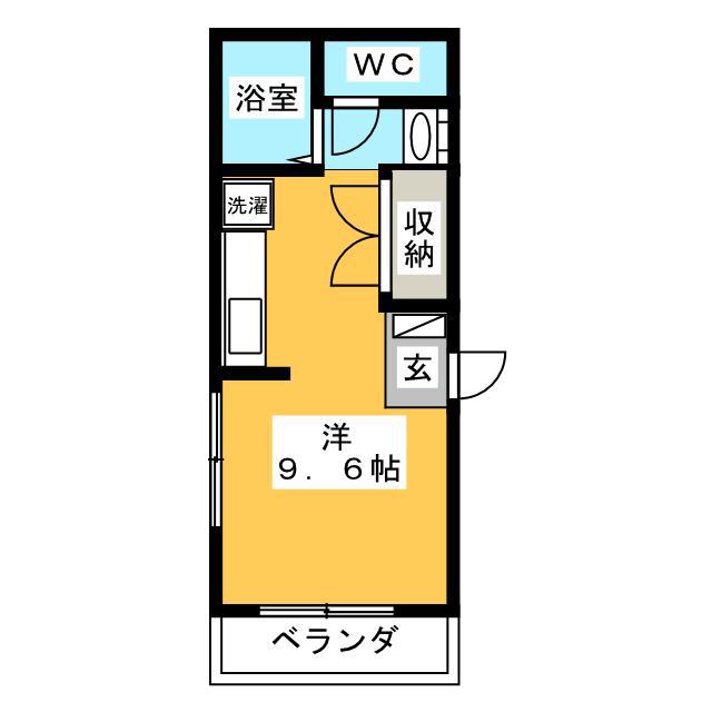 ラ・セール所沢(ワンルーム/1階)の間取り写真