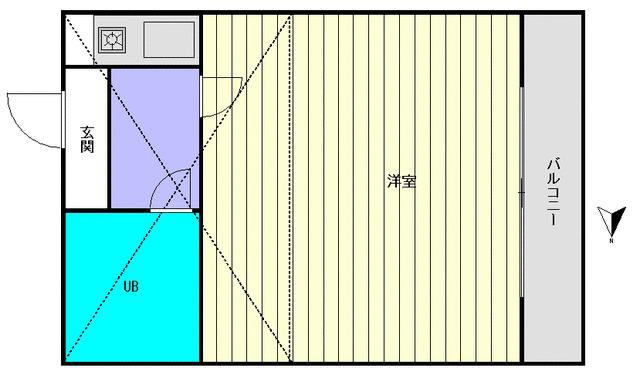 アネックス戸田II期(1K/2階)の間取り写真