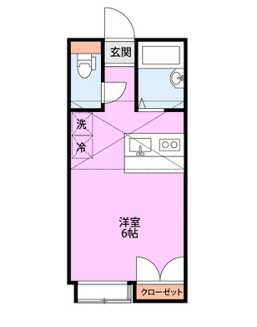 大志館I(1K/1階)の間取り写真