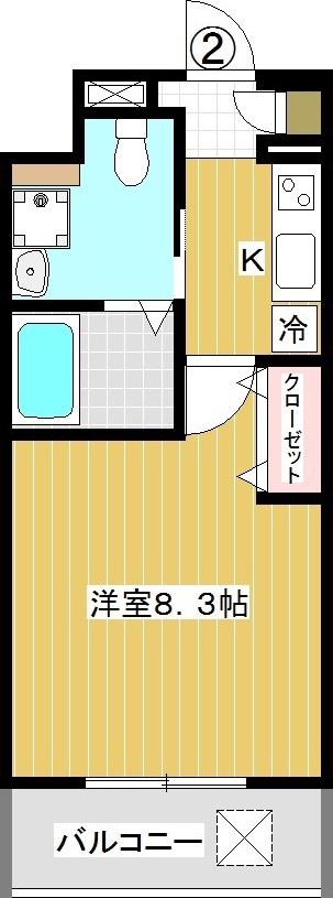 レフィナード桜町(1K/1階)の間取り写真