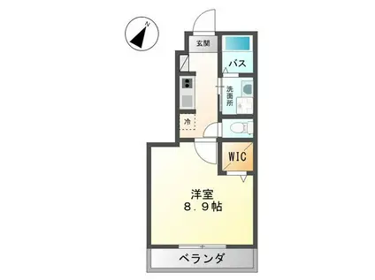 オリエント(1K/1階)の間取り写真