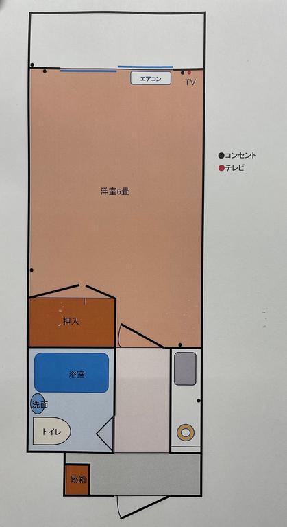 ロータリーマンション高瀬(1K/3階)の間取り写真