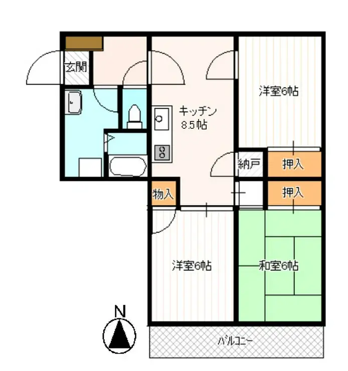 パークサイド茅山 3階階 間取り
