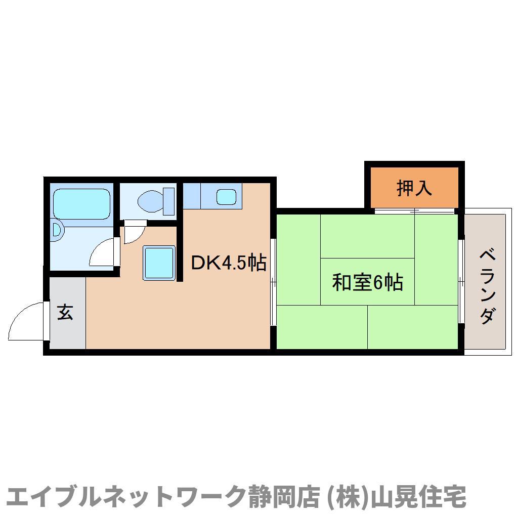 柴田ハイツ(1DK/1階)の間取り写真