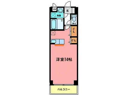 コン・タント・アモーレ(1K/1階)の間取り写真