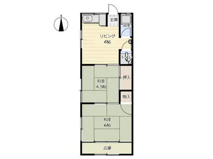 すえひろ荘(2DK/2階)の間取り写真