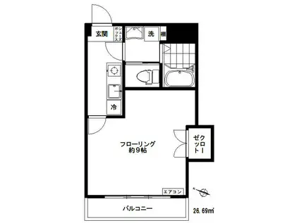 西武PSビル(1K/7階)の間取り写真