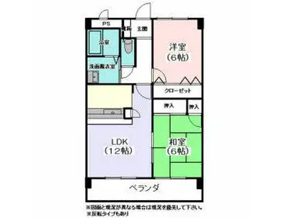アメニティ上福岡(2LDK/2階)の間取り写真