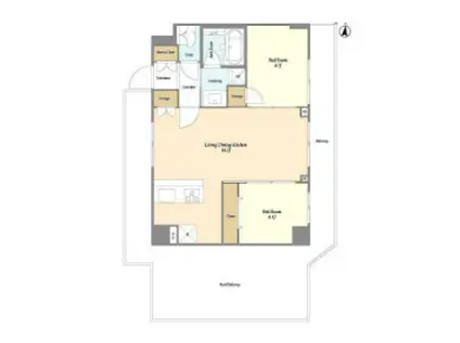 CREATIF日暮里(2LDK/5階)の間取り写真