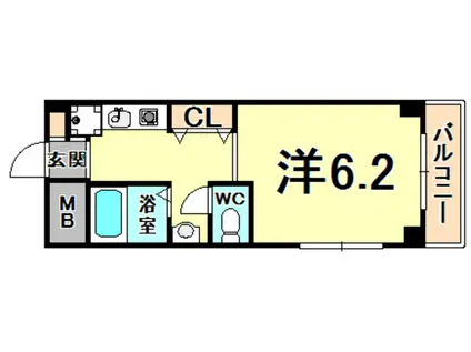 アンボワーズ武庫川レディース(1K/1階)の間取り写真