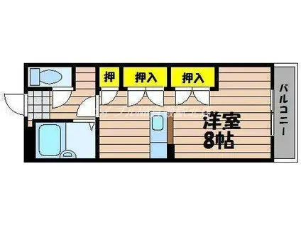 スターマンション新田(ワンルーム/4階)の間取り写真
