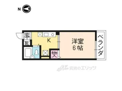 プチハウス松ヶ崎(1K/1階)の間取り写真