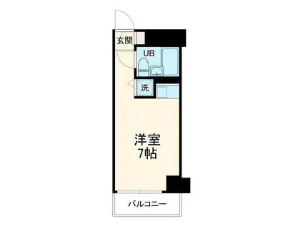 パークノヴァ武蔵小杉(ワンルーム/2階)の間取り写真