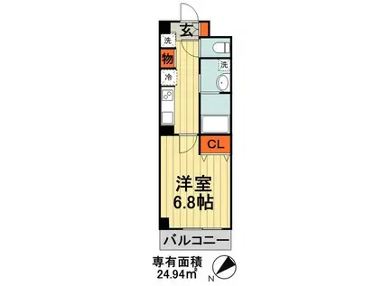 千葉ポートイースト(1K/5階)の間取り写真