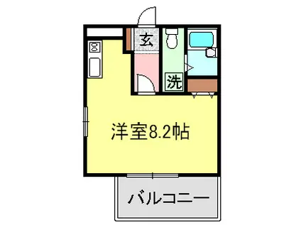 クオリア東上野(ワンルーム/4階)の間取り写真