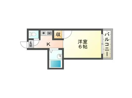 イーストマンションムラオ(1K/3階)の間取り写真
