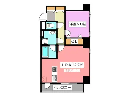 SYNEX HON-KOMAGOME(1LDK/6階)の間取り写真