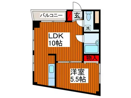 エスティーダジュール(1LDK/2階)の間取り写真