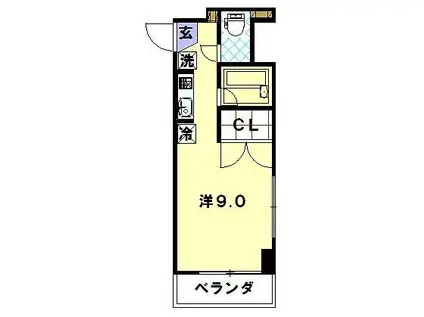レガーロ八坂通(ワンルーム/5階)の間取り写真