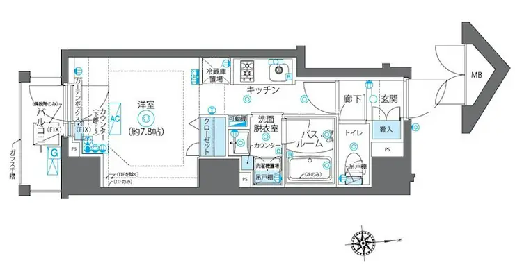 ZOOM新宿下落合 11階階 間取り