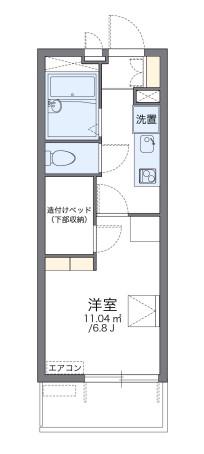 レオパレスコンパル歌島(1K/4階)の間取り写真
