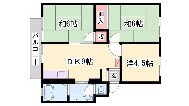 アーバン辻井(3DK/2階)の間取り写真