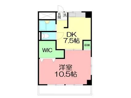 ブランドール(2K/3階)の間取り写真