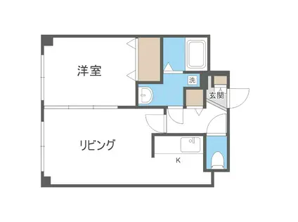 ノースパレス福住参番館(1LDK/4階)の間取り写真