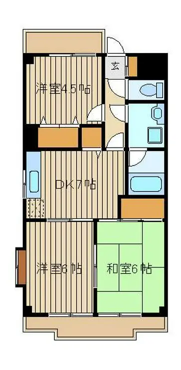 いずみ台ハイツ 2階階 間取り