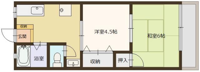プリムローズ(2DK/2階)の間取り写真