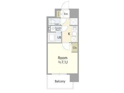 エスリード千種パークフロント(1K/14階)の間取り写真