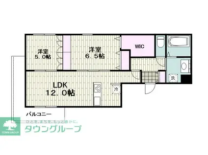 坂戸2丁目メゾン(2LDK/2階)の間取り写真
