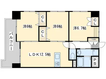 VENT CREST (3LDK/2階)の間取り写真