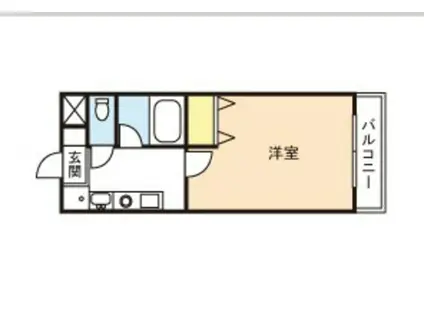 エスペランサ21(1K/4階)の間取り写真