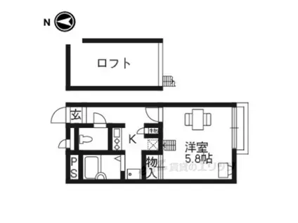 レオパレスモンターニュ(1K/2階)の間取り写真
