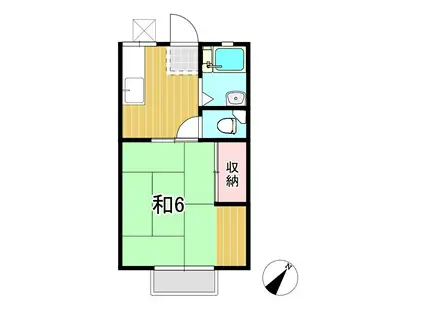 パナハイツアイコー(1K/2階)の間取り写真