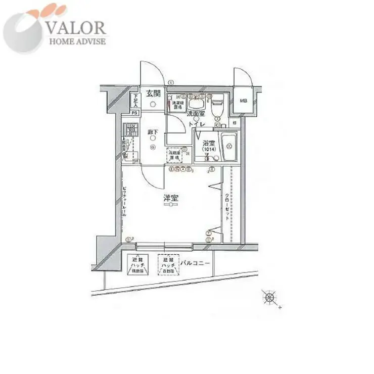 グリフィン横浜・ディアコート 8階階 間取り