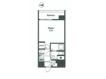 マリオン南青山(1K/7階)の間取り写真