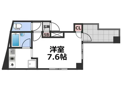 SANTO LALUZ AJIROKITA(1K/6階)の間取り写真