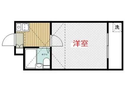 コンフォート山王(1K/2階)の間取り写真