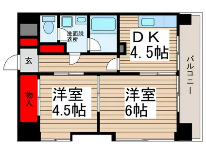 西川口朝日マンション(2DK/4階)の間取り写真