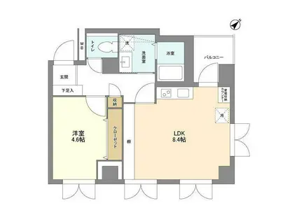 サンクレスト武井(1LDK/2階)の間取り写真