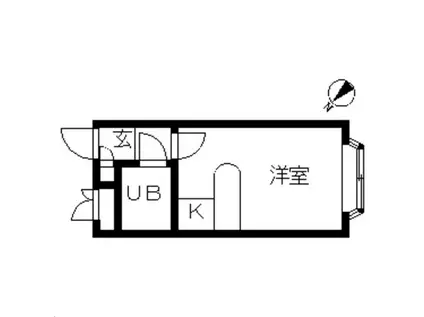 ベルピア久喜第9(ワンルーム/2階)の間取り写真